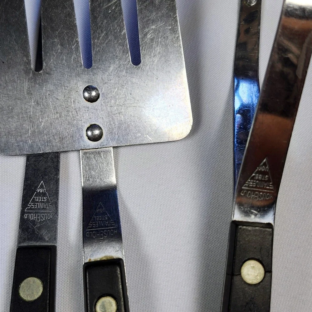 Vintage Household Brand Stainless Steel Kitchen Utensil Set 6pc USA MCM